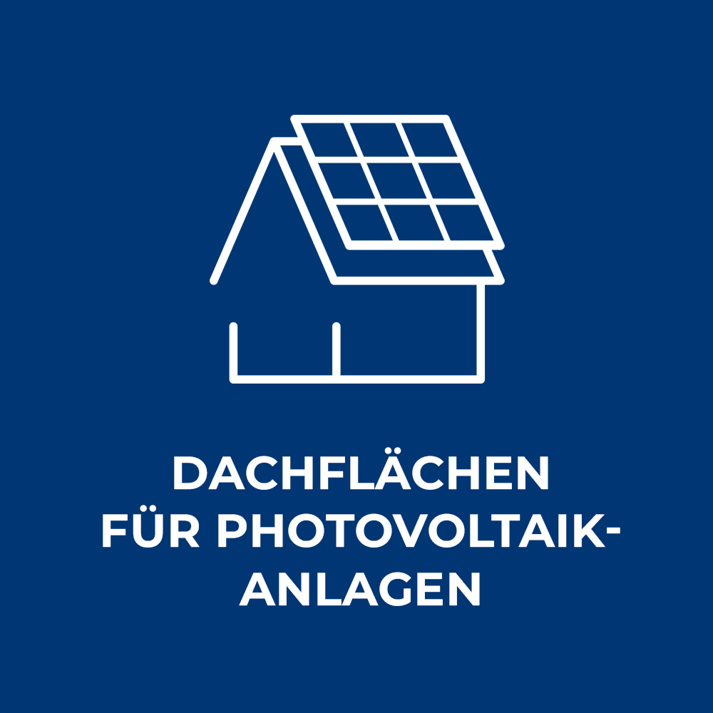 Dachflächen für Photovoltaik-Anlagen ab 1.500 m²